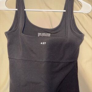 Black Tank Top by Four Three Seven